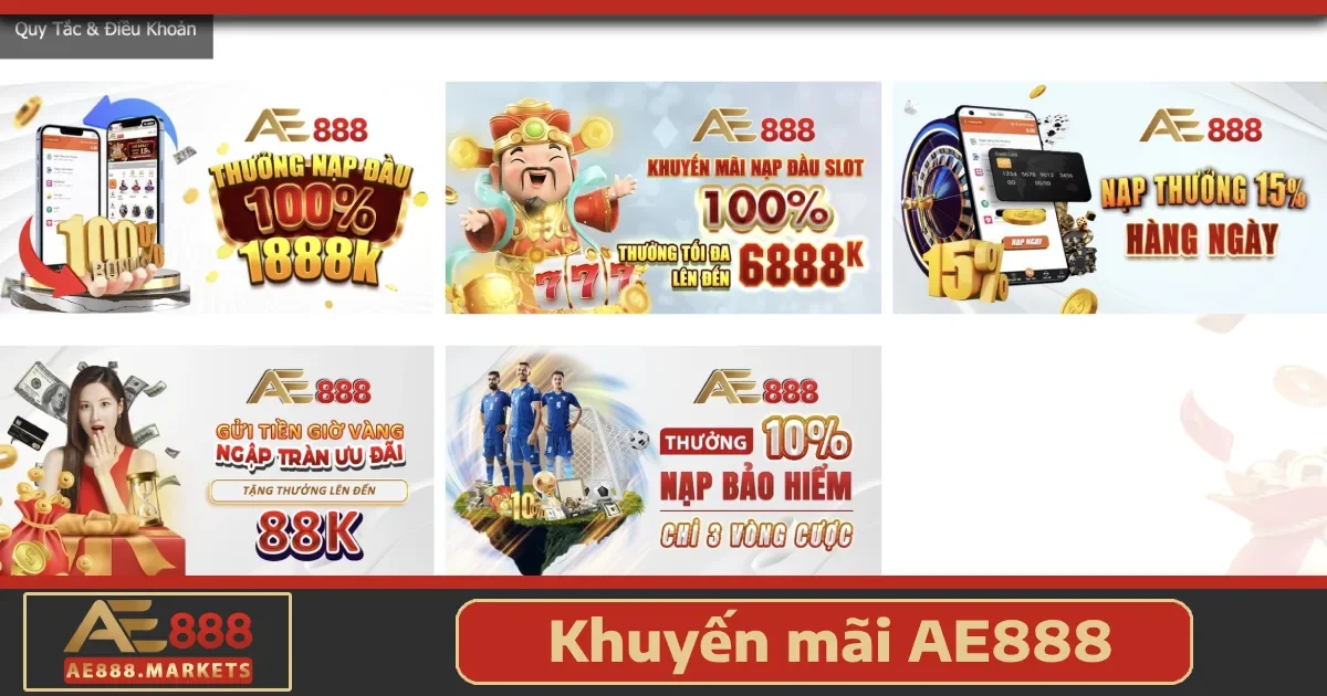 Ưu Đãi Đặc Biệt Chỉ Có Tại AE888 – Cơ Hội Thưởng Lớn Mỗi Ngày