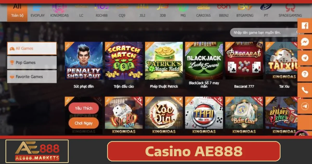 Casino 1 Tại sao nên chọn Casino AE888?