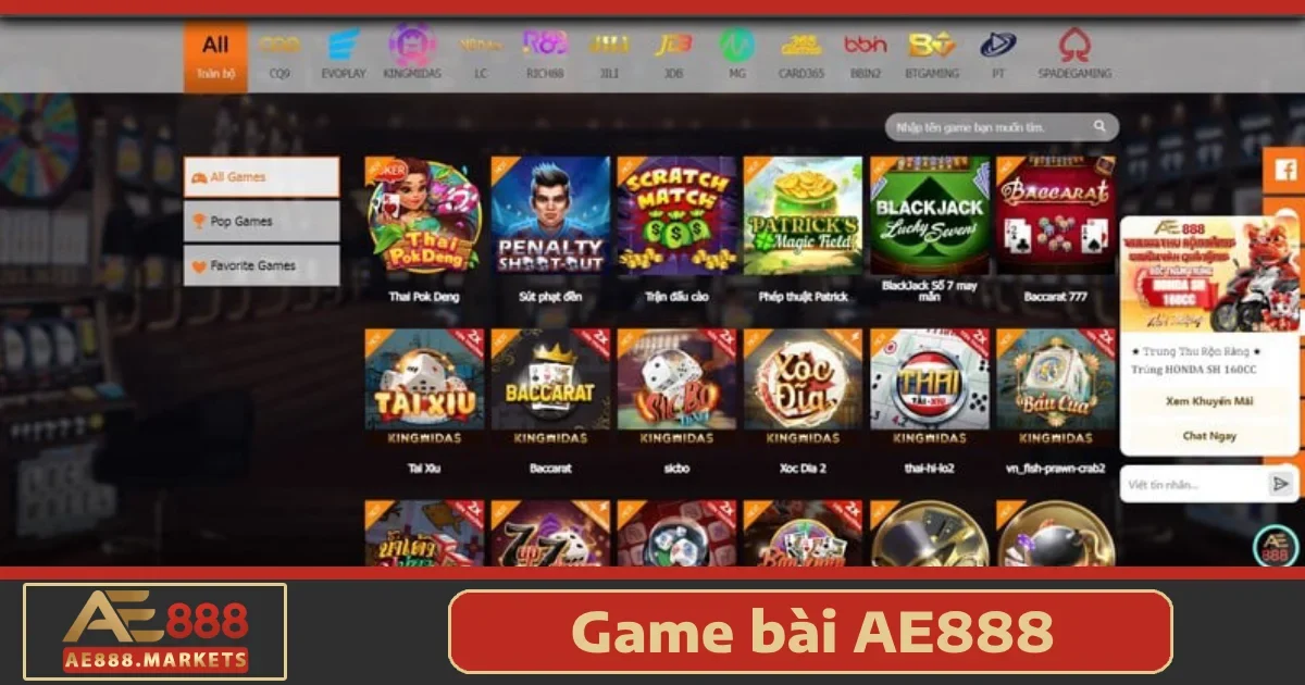 Game bài AE888 3 Các trò chơi bài nổi bật tại AE888