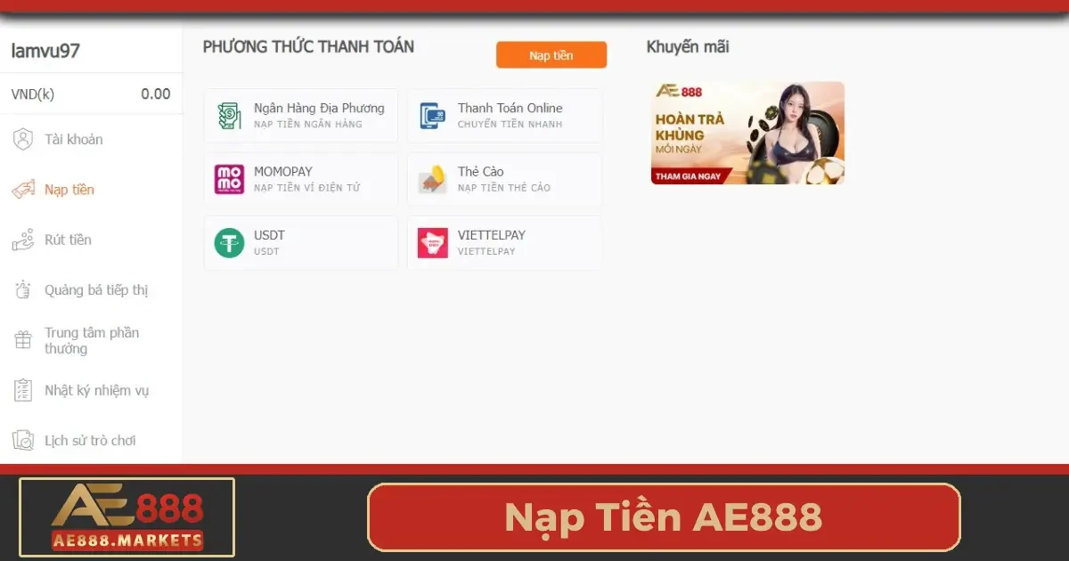 Nạp Tiền AE888 - Tăng Cơ Hội Thắng Với Giao Dịch Nhanh 3 Những lưu ý quan trọng để giao dịch nạp tiền tại AE888 không bị lỗi